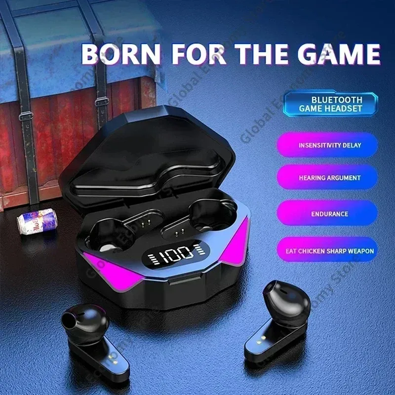 X15 TWS Gaming Earbuds Bezprzewodowe słuchawki Bluetooth z mikrofonem Bass Audio Pozycjonowanie dźwięku Muzyka stereo 9D Zestaw słuchawkowy HiFi dla graczy