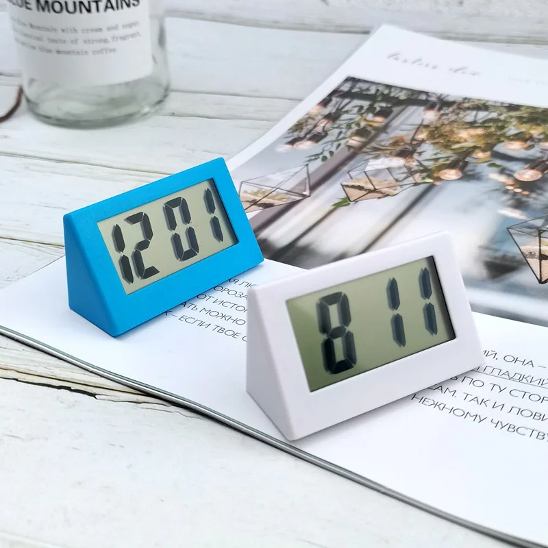 Mini reloj de escritorio portátil de 5,2x2x3,5 cm, reloj Digital con pantalla de 12 horas y fecha, reloj de mesa electrónico para estudiantes/coches/dormitorio