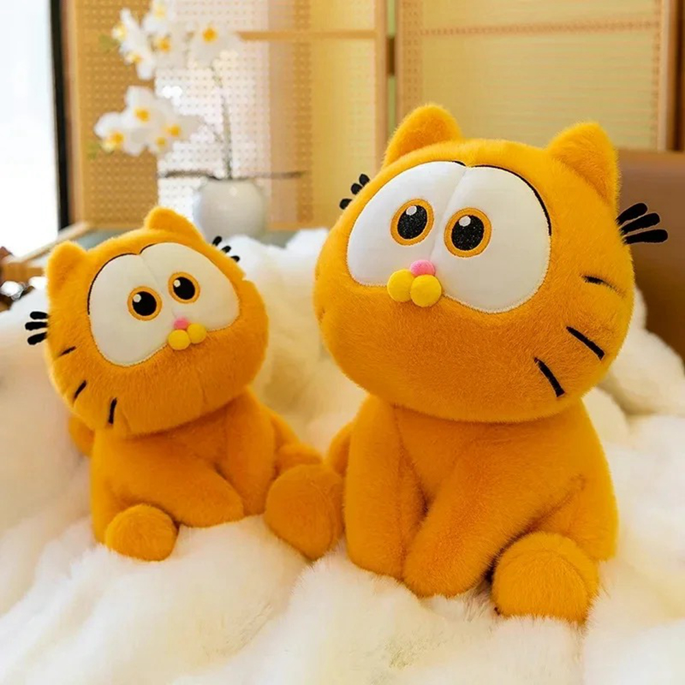 Muñeco de peluche Garfield de 25CM, juguete de peluche Kawaii, gato de dibujos animados de Anime, regalo de decoración de felpa