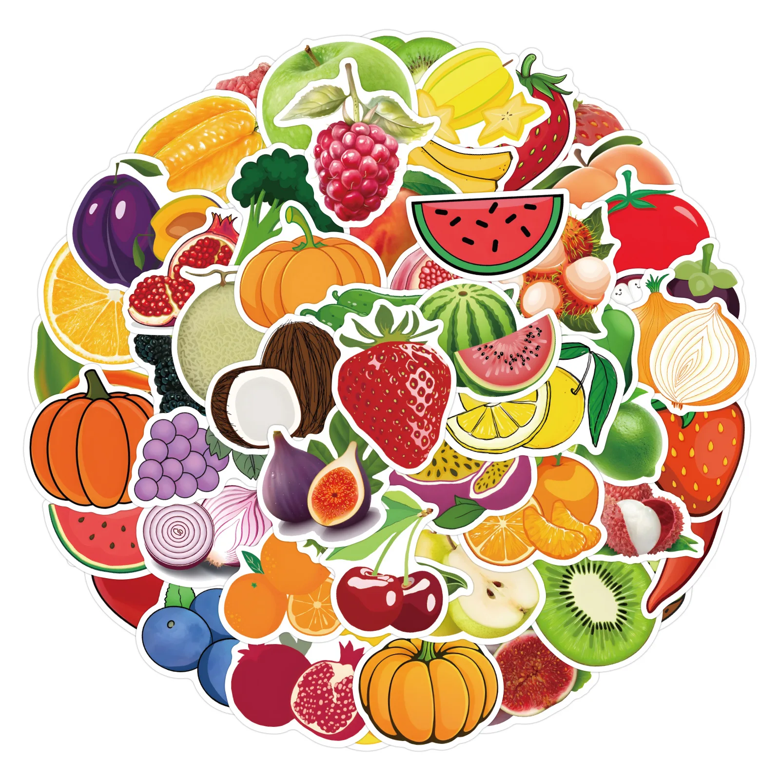 10/30/60/120 Uds pegatinas de frutas para calcomanía impermeable portátil motocicleta equipaje Snowboard nevera teléfono coche pegatina