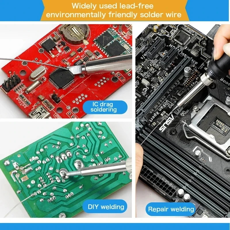 50g-500g บัดกรีลวดดีบุกเป็นมิตรกับสิ่งแวดล้อมจุดหลอมเหลวต่ําไม่จําเป็นต้องทําความสะอาด SN99.3CU0.7 ตะกั่วฟรี/ตะกั่วบัดกรีลวดดีบุก