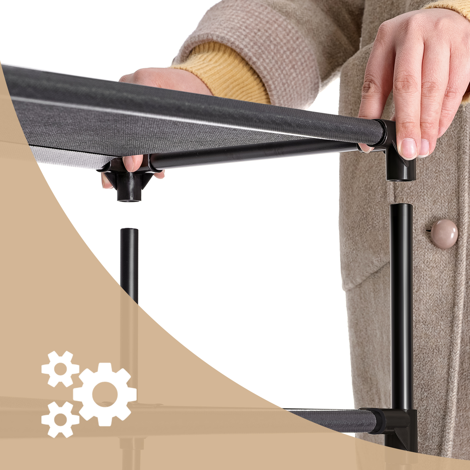 SONGMICS Schuhregal Schuh-Organizer, Eisenrahmen, für 16-20 Paar Schuhe