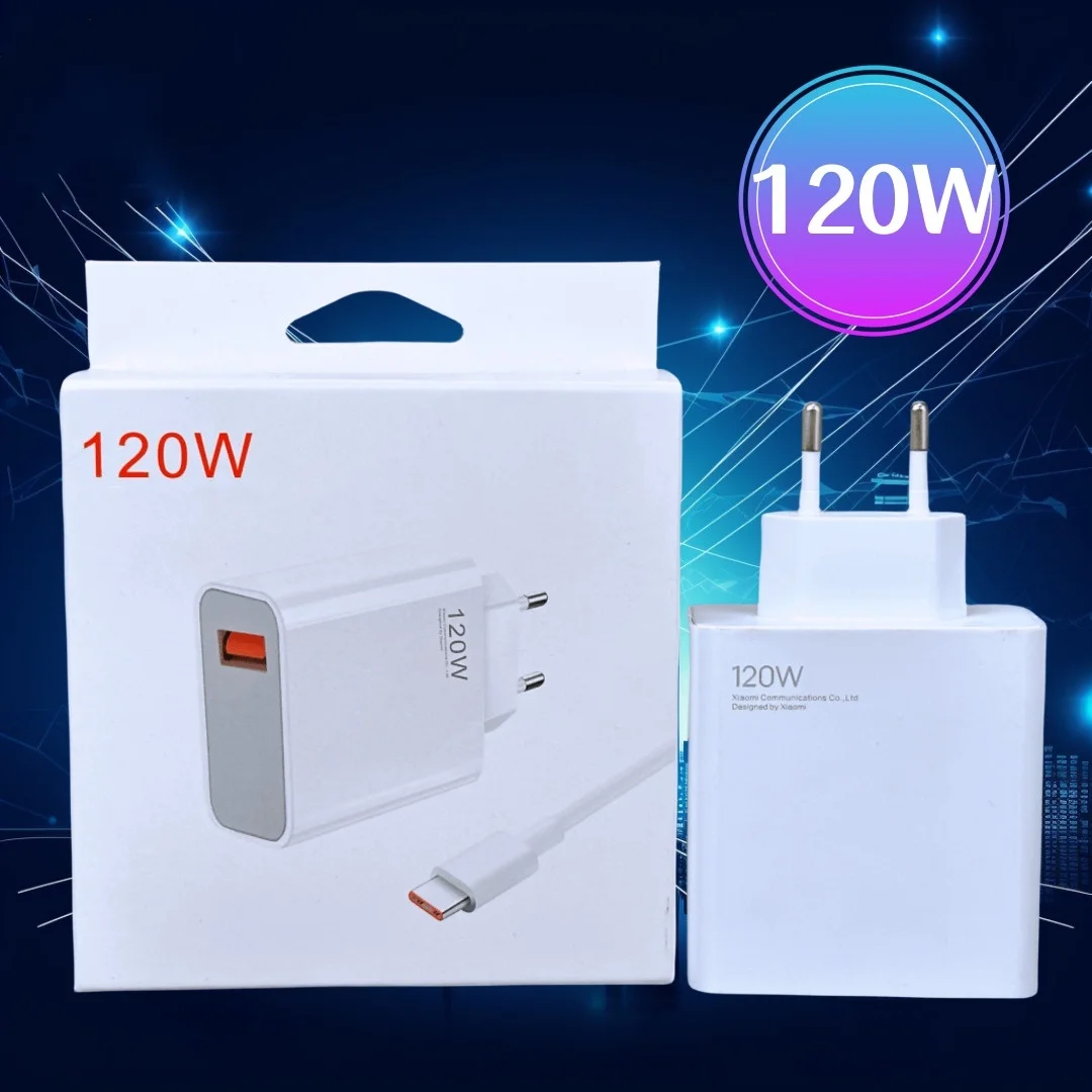 Cargador Original Turbo de 120W, adaptador de hipercarga de pared para UE, EE. UU., Reino Unido, Cable Usb 6A tipo C para Xiaomi 13 12 11 Ultra Redmi