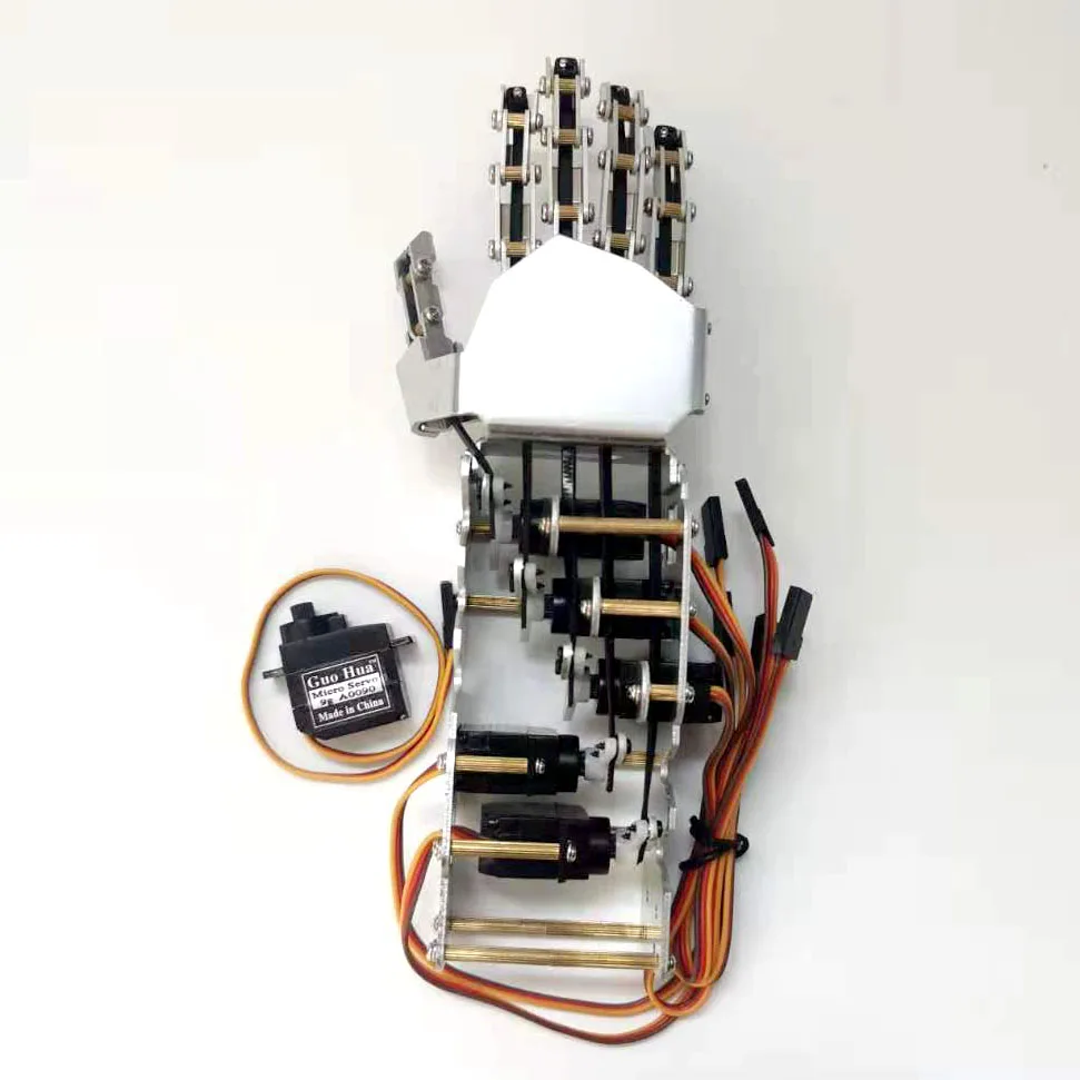 5 DOF Robotic Hand Humanoid Five Fingers Metal Manipulator Arm Left/Right Hand with Servos for Arduino Robot  Programmable Robot