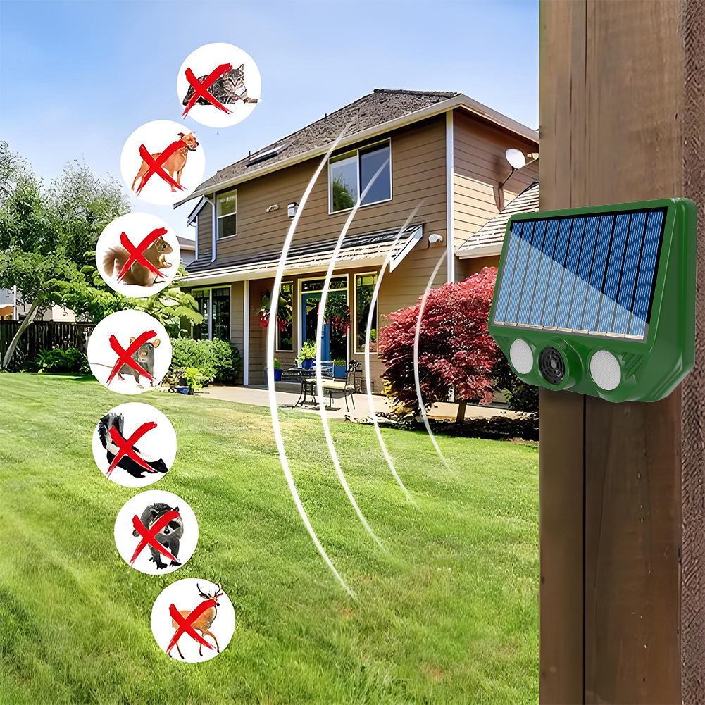 屋外ソーラー忌避装置,動物忌避剤,マウス忌避剤,コヨーテ,キツネ,アライグマ,鹿,500mah