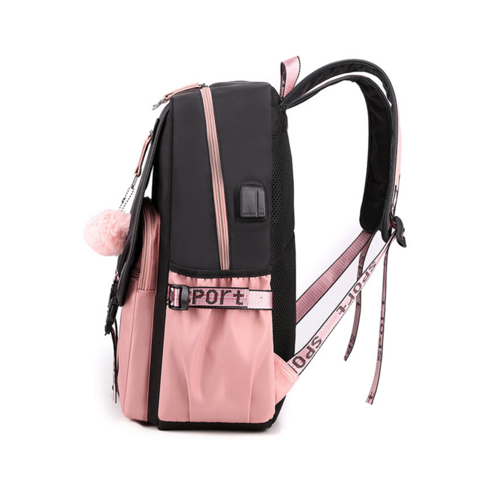 Bolsa de libros con carga USB de gran capacidad, Mochila de viaje, mochilas Sana Momo, colección de Fans de regalo
