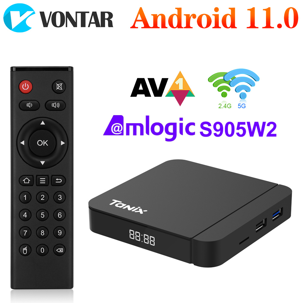 ТВ-приставка Tanix W2, Android 11, Amlogic S905W2, 4 + 64 Гб, поддержка AV1, Wi-Fi Media Player TVBOX Set Top Box 32GB 2GB 16GB