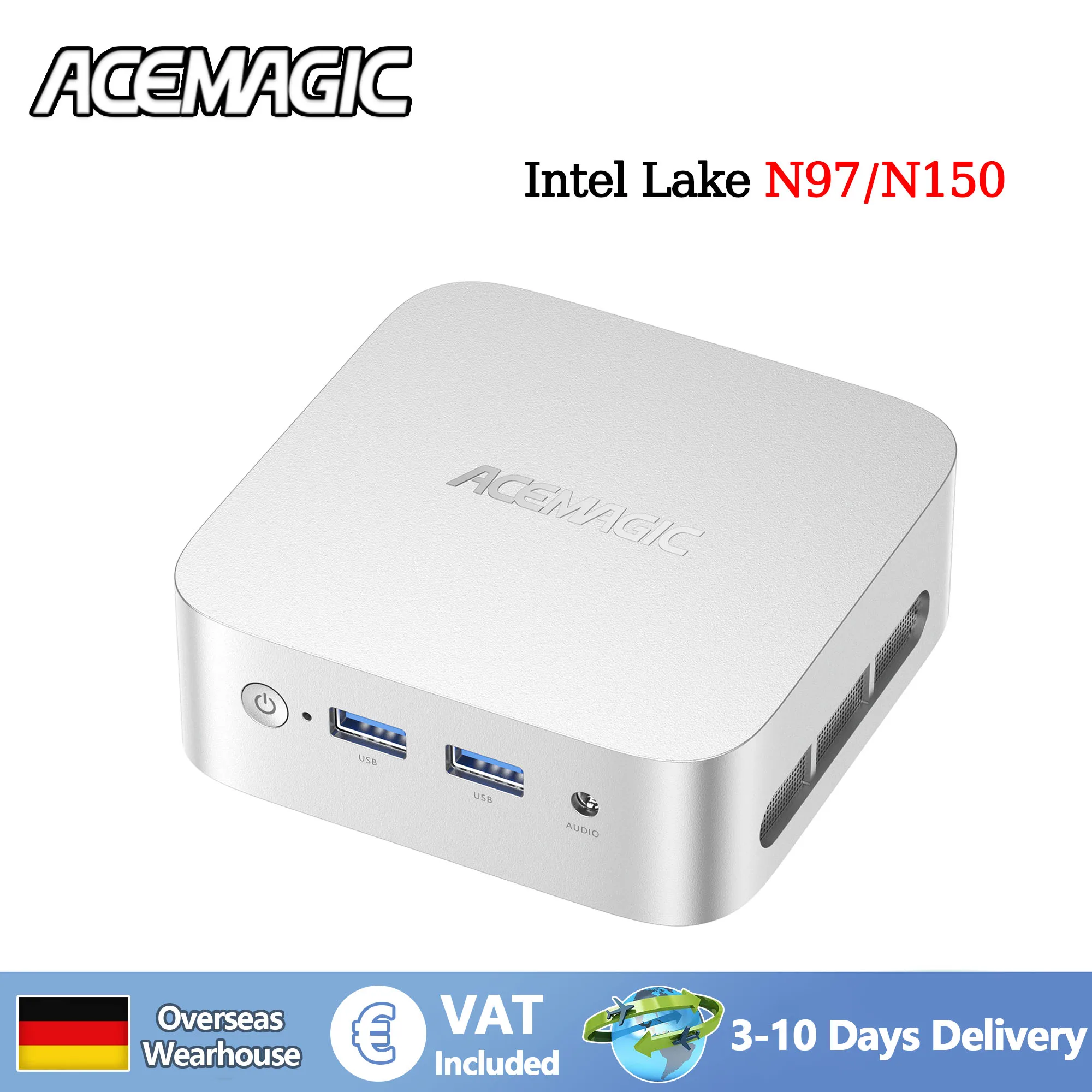 ACEMAGIC V1 MINI PC Intel N97/N150 Prozessor W11 Pro Small Form Factor Desktop-Computer unterstützt WiFi5/BT4.2 Office Business