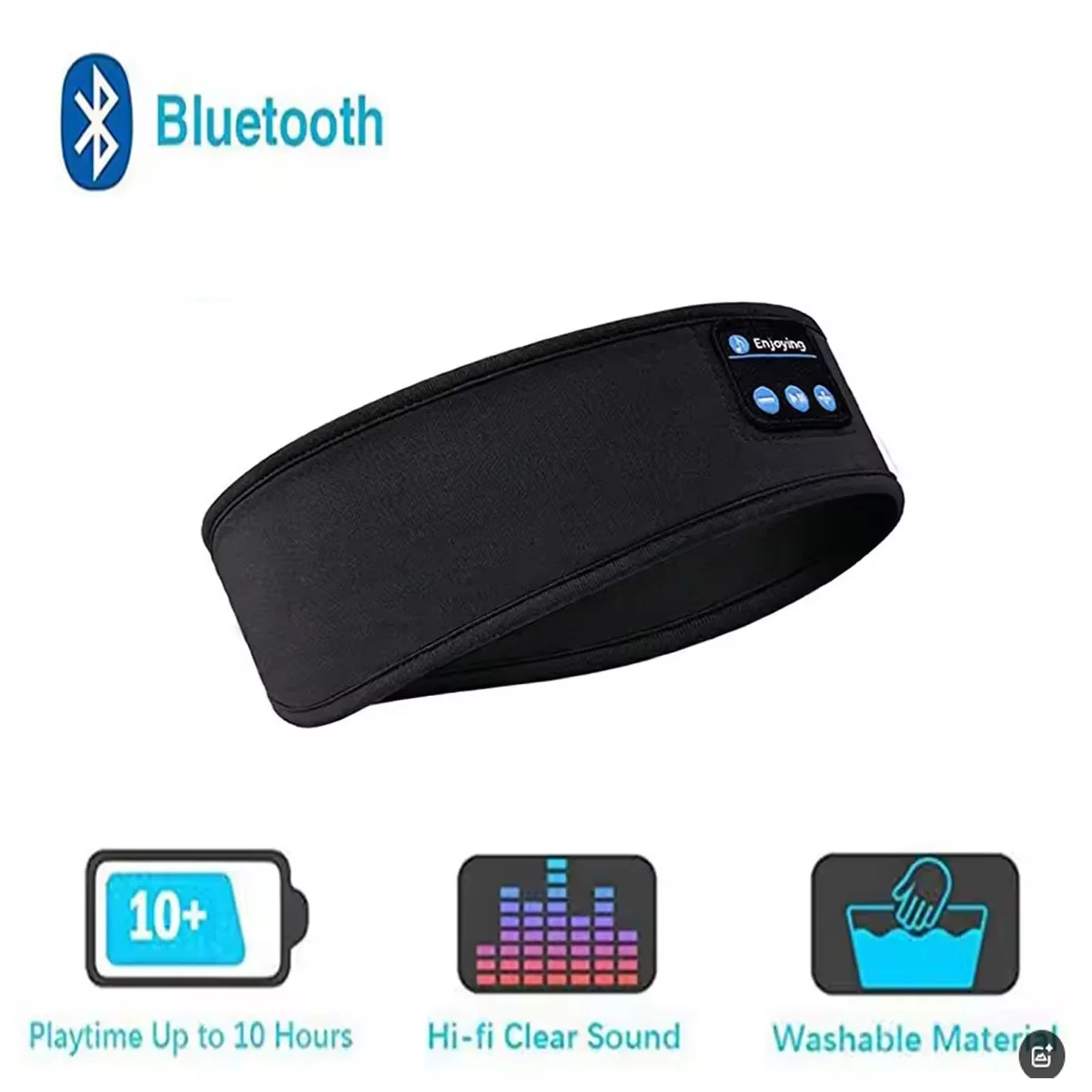 Draadloze Bluetooth Slapen Hoofdband Fone Oortelefoon Sport Zweetband Slaapband Headset Muziek Zacht Elastisch Oogmasker Hoofdtelefoon