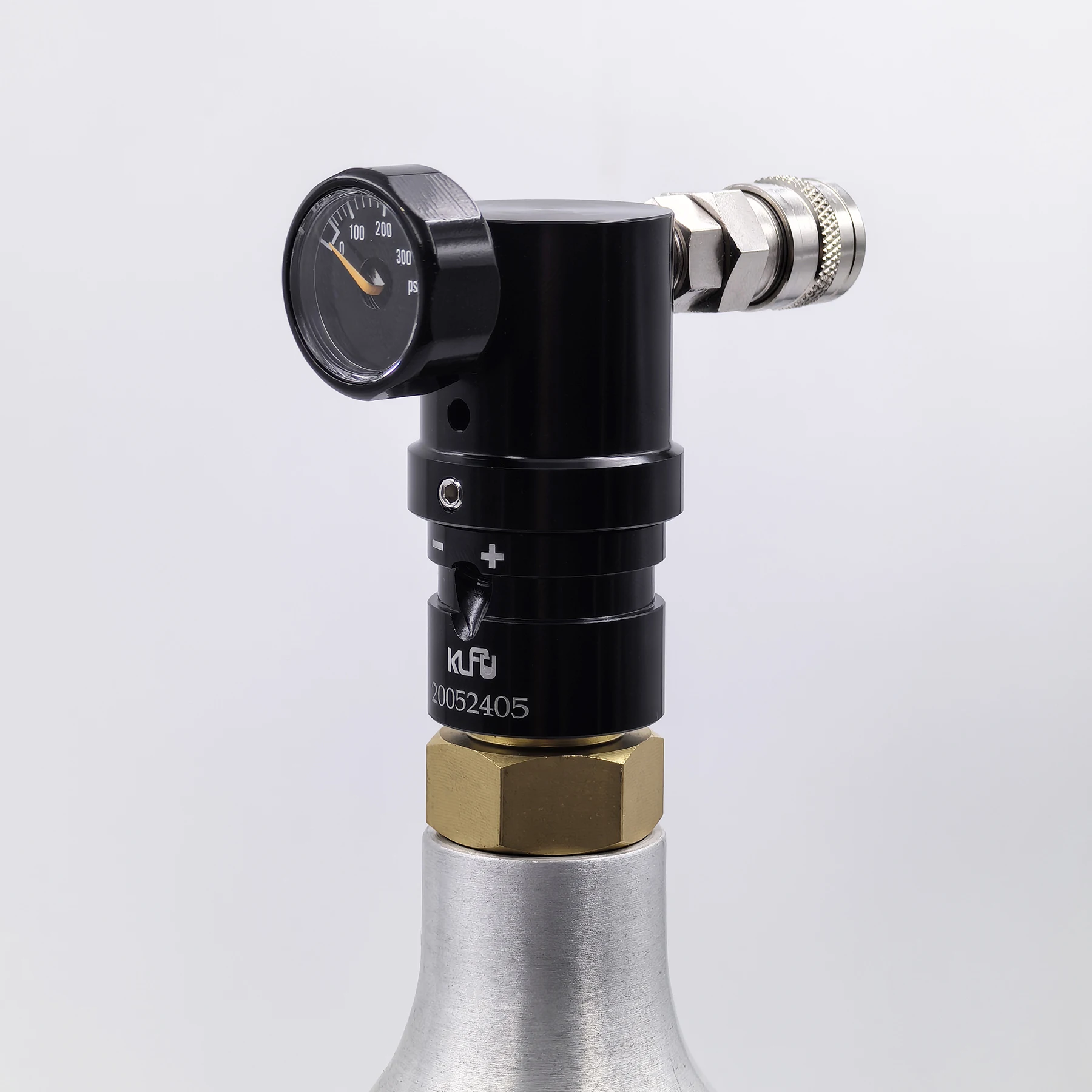 MR Gen 2 microregelaar HPA lage druk instelbaar met 300 psi manometer US 2202 Foster koperlegering en roestvrij staal