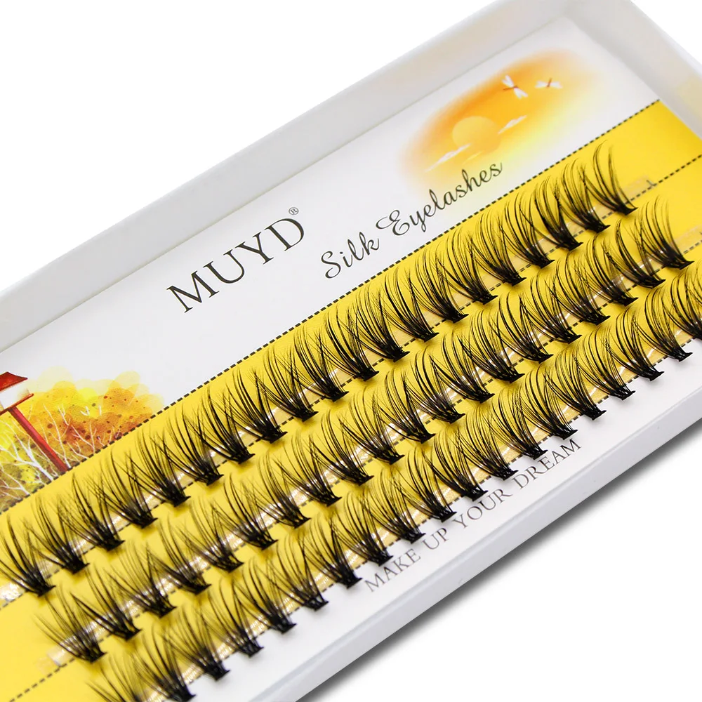 60pcs Wispy Mink Individual Cluster Eyelash Extension Natural Long Black False Lashes Russian Volume Professional Eyelashes