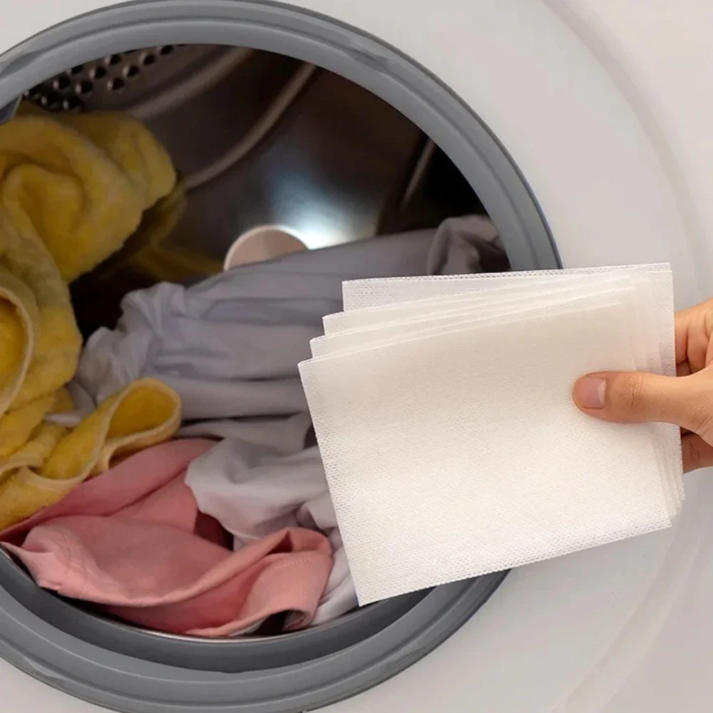 Hoja desechable con captura de color y suciedad para ropa mixta, teñido cruzado, toalla antiteñamiento, productos químicos de limpieza para lavadora