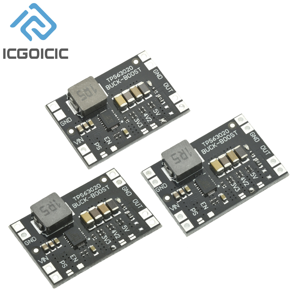 TPS63020 3,3 В 4,2 В 5 В литиевая батарея автоматический повышающий понижающий модуль XL63020 микроконтроллер мощность низкая пульсация