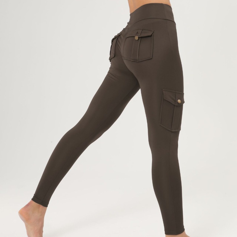 Ademende Heup-Lifting Knoopzakken, Professionele Sporttraining, Geborsteld Nude Yogabroek, Dunne, Nauwsluitende Legging