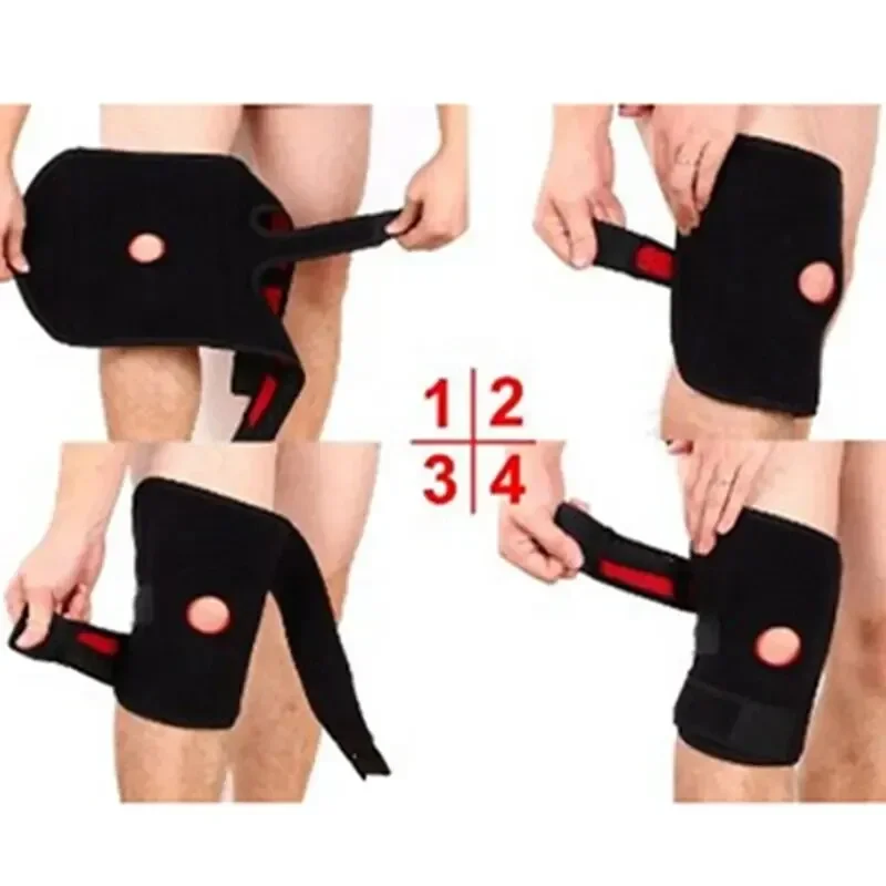 Atmungsaktive, verstellbare Kniebandage (ohne Seitenstabilisatoren) – zur Linderung von Trainingstraining und Knieschmerzen