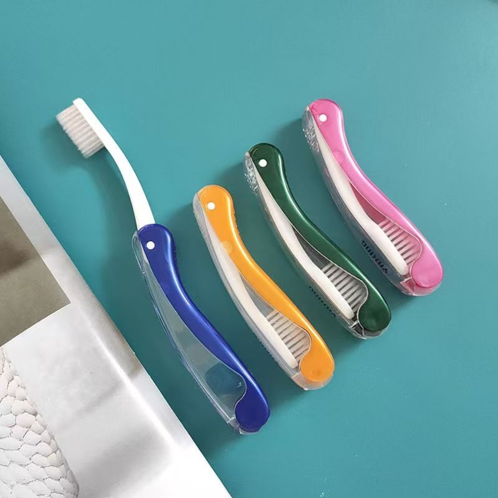 Higiene bucal portátil desechable plegable viaje Camping cepillo de dientes senderismo cepillo de dientes herramientas de limpieza de dientes