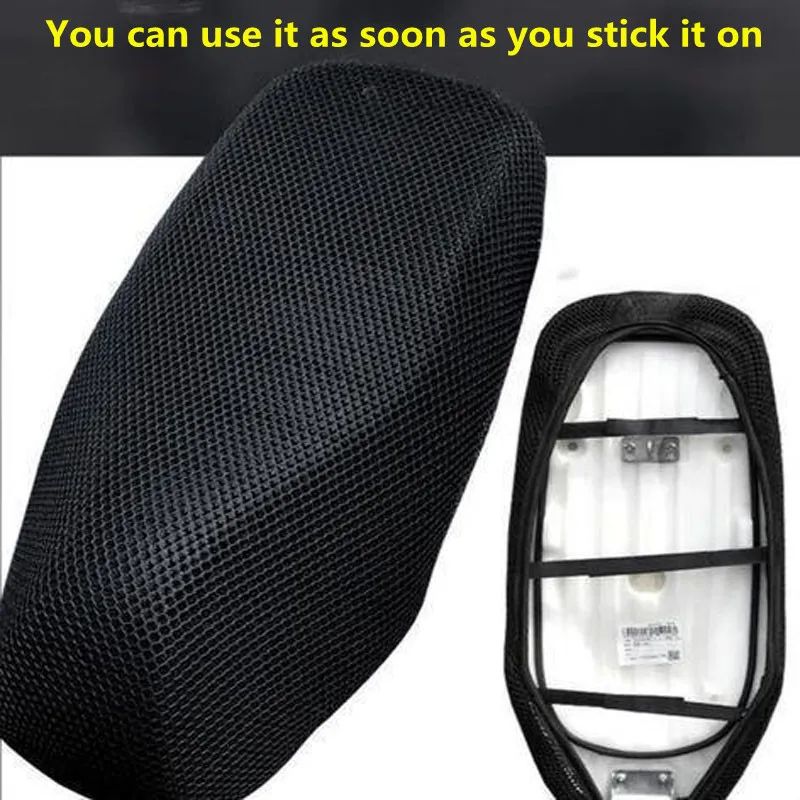 Coprisedile per bici elettrica con imbottitura antiscivolo in tessuto a rete 3D per moto Coprisedile per ventilazione con design a nido d'ape fresco estivo