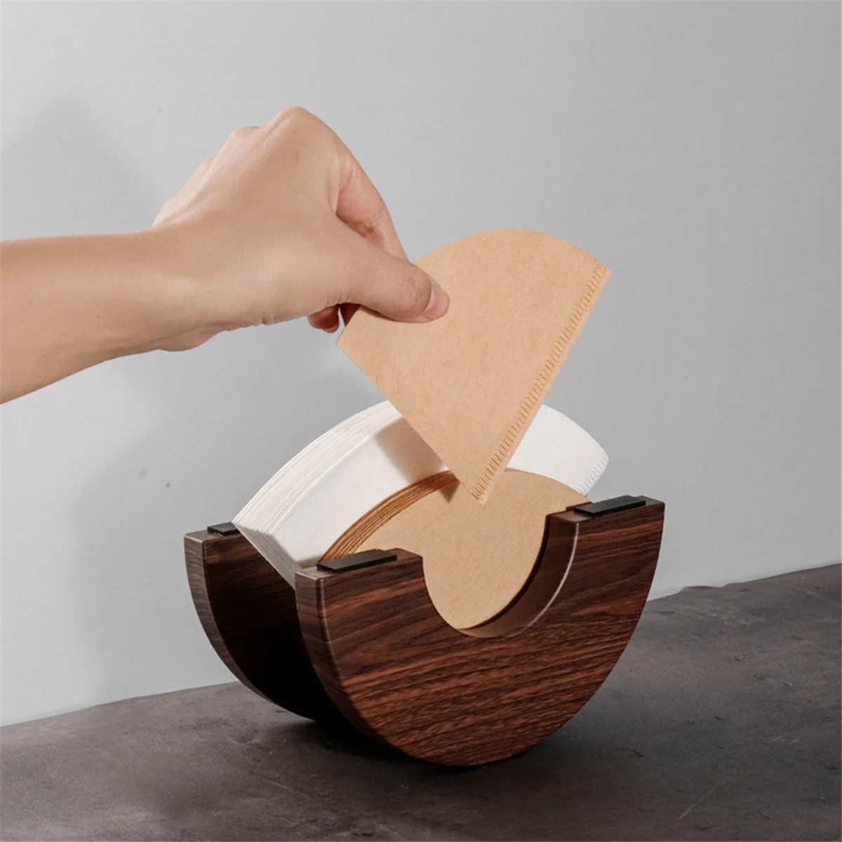 A72P ตัวกรองกาแฟชั้นเก็บกรวยกาแฟกรองสําหรับเคาน์เตอร์บาร์กาแฟกระดาษ Organizer A