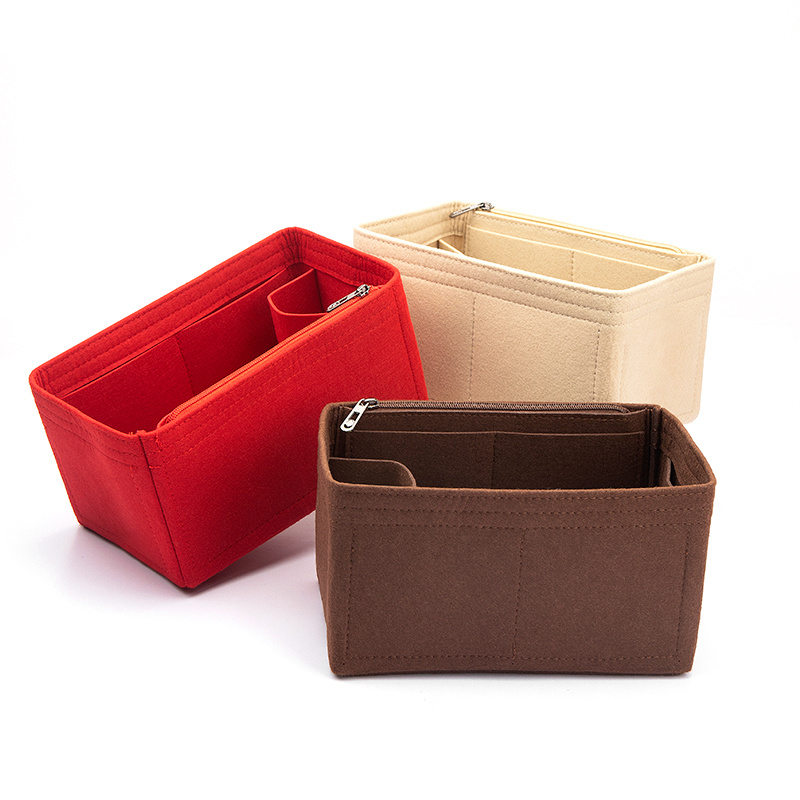 WUTA-organizador de bolsas de inserción de fieltro para for LV Speedy 20, 25, 30, 35, bolso con solapa, bolso interior de maquillaje, bolso de viaje, bolso de mano de almacenamiento, accesorios