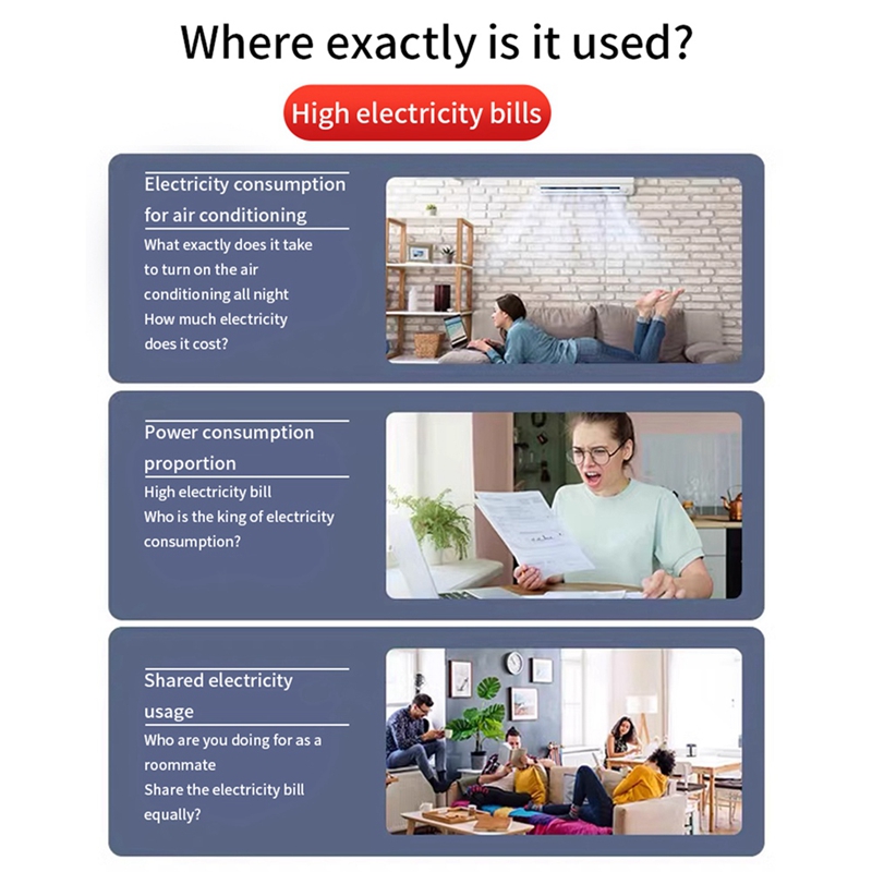 มิเตอร์ไฟฟ้า มิเตอร์ไฟฟ้าอัจฉริยะ 220V แรงดันไฟฟ้าปัจจุบันพลังงานความถี่ปัจจัยเมตรรางประเภทเมตร