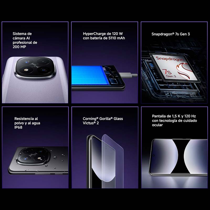 Wereldpremière Global Version Redmi Note 14 Pro+ 5G Smartphone Snapdragon 7s Gen 3 200MP Achteruitrijcamera 120W HyperCharge IP68