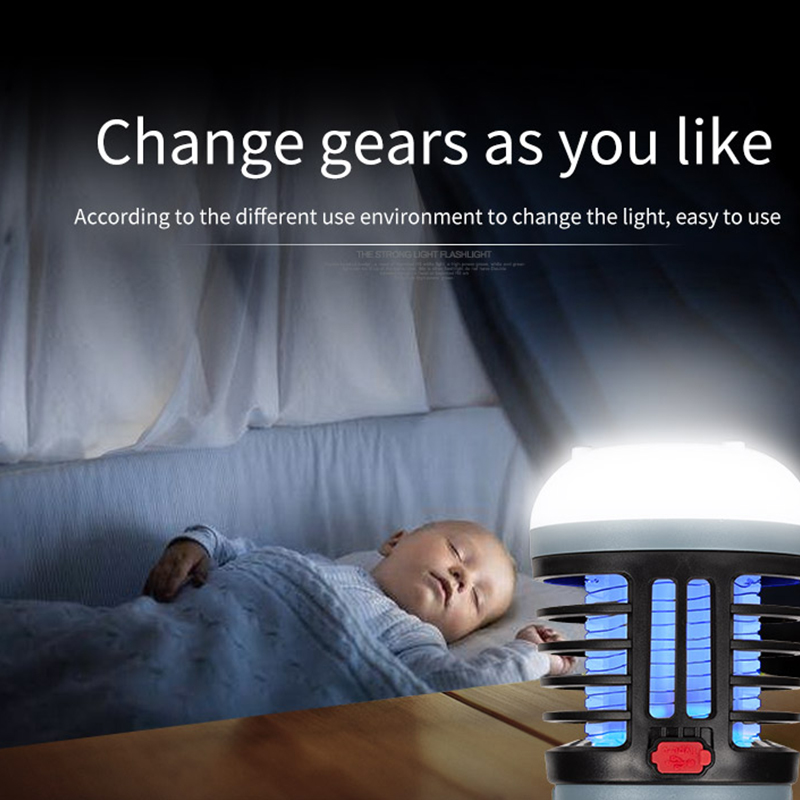 Moskito-Killer-Lampe im Freien wasserdichte tragbare Taschenlampe Garten Insekten fallen Repeller Mücken Laterne Lichter mit Haken