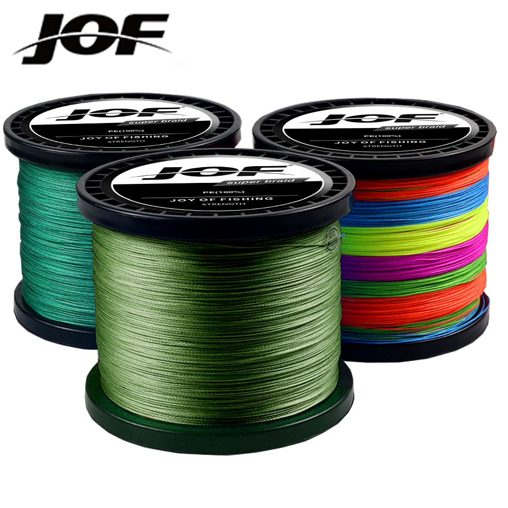JOF 4/8 Strands Braid Fishing Line 300m 500m Japan PE Braided Wire Multifilament Floating Line for Carp Fishing