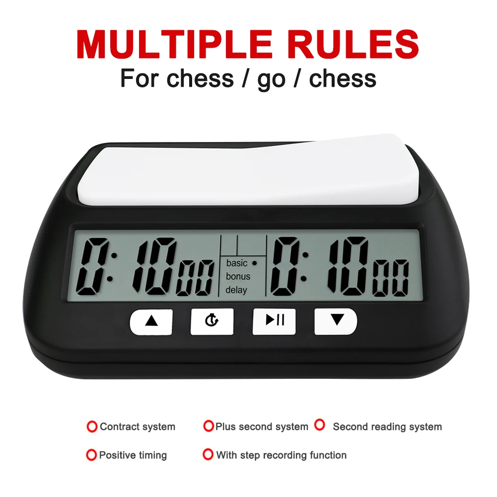 Professioneller Brettspiel-Timer, Count Up Down, Wettbewerb, Stundenzähler, Tischspiele, Schachuhr, digital, für internationales Schach