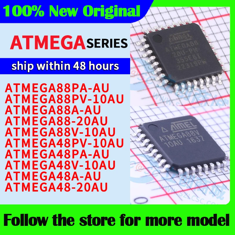 ATMEGA88PA-AU ATMEGA88PV-10AU ATMEGA88A-AU ATMEGA88-20AU ATMEGA88V-10AU ATMEGA48PV-10AU ATMEGA48PA-AU ATMEGA48V-10AU ATMEGA48A-A