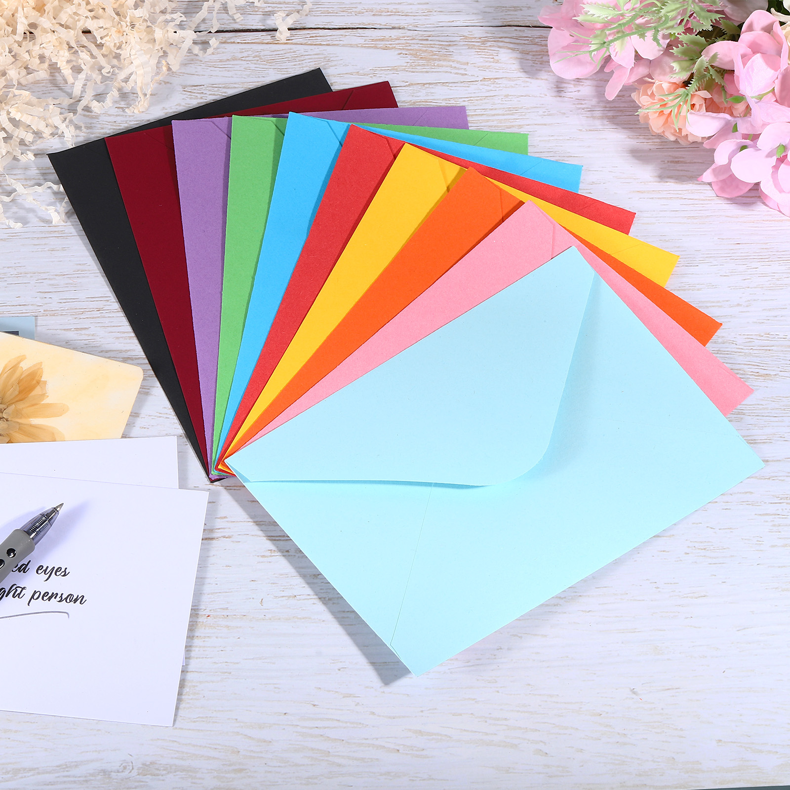 50/100Pcs Mini Paper Envelopes 10x7cm Mini Gift Greeting Card Business Card Envelope Western Envelopes for Wedding Invitation
