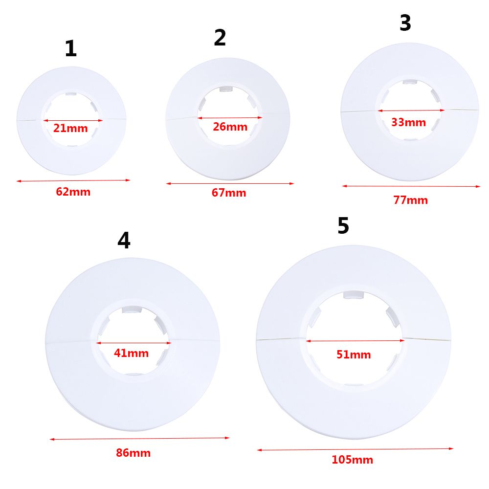 1 шт., пластиковые накладки на трубы с отверстием для стен