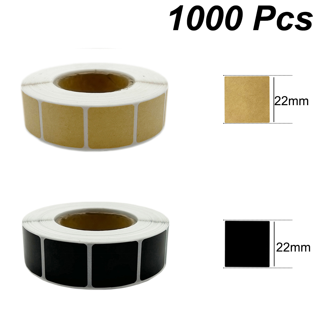 1000/Pcs Shooting Target 22mm Square Brown Black Repair Target Stickers Shooting Target Bullseye Stickers Shooting Accessories