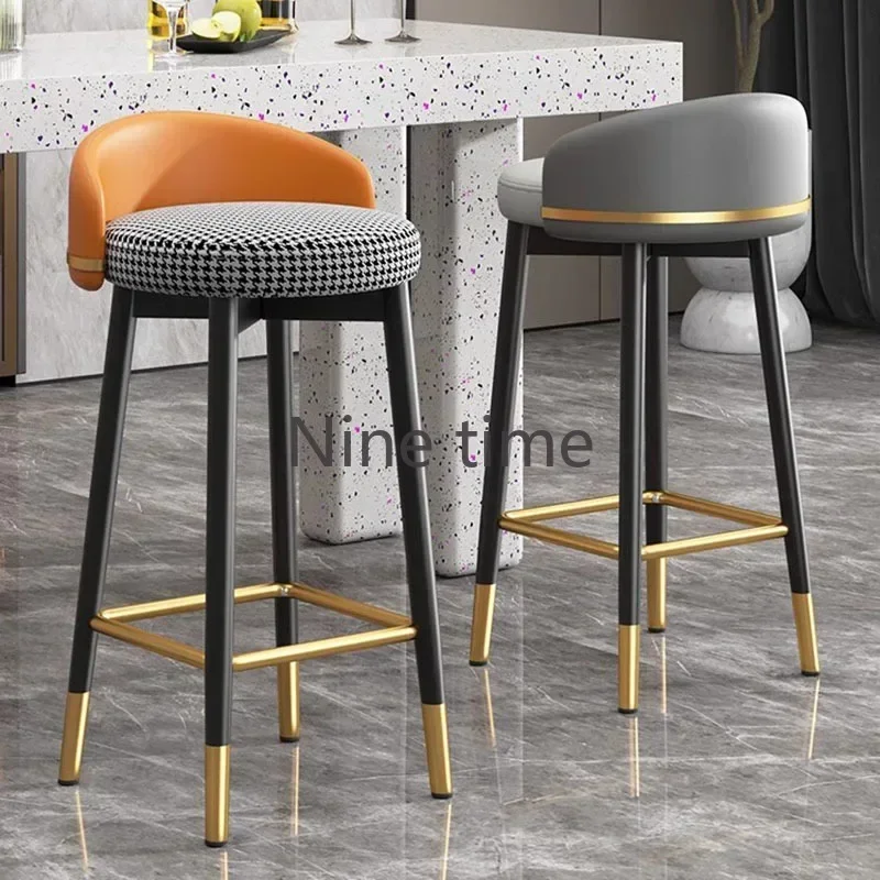 Bar stool Modern Minimalist Bar High stool Home use Luxury Ironwork Front desk cashier