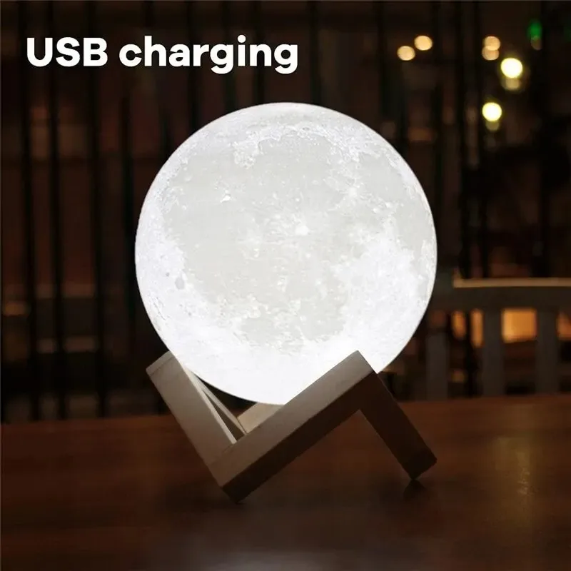 クリエイティブ PVC 星空ムーンライト USB 充電 3D LED ナイトライト家庭学習寝室ベッドヘッド雰囲気照明器具
