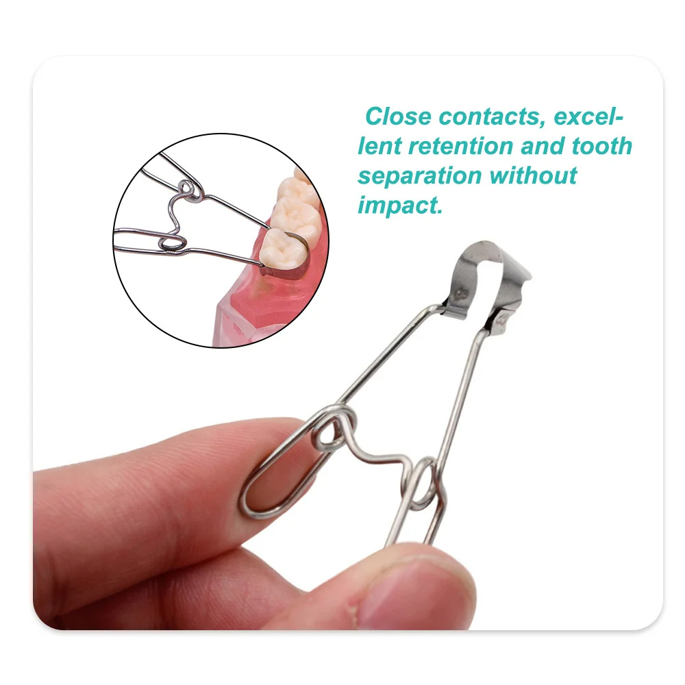 Dental Sectional Contoured Metal Matrices Matrix with Springclip No.1.330 Band Resin Clamping/Seperating Ring Dentist Tools