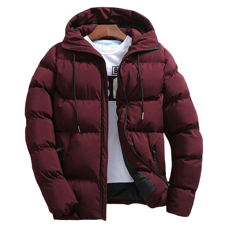 Casacos masculinos inverno parkas casual sólido com capuz parka casaco masculino manga longa windbreak leve acolchoado jaquetas streetwear jaqueta