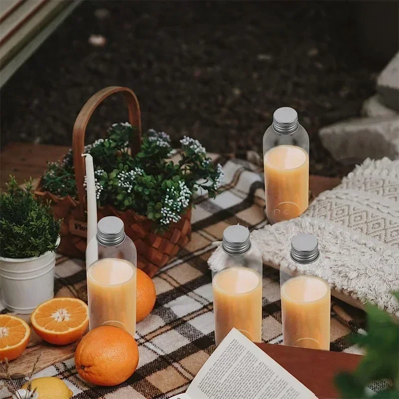 Mini botella de plástico de 5ml-250ML con tapas de rosca de aluminio, viales de muestra portátiles, envases cosméticos de viaje para cremas de loción, 10 Uds.