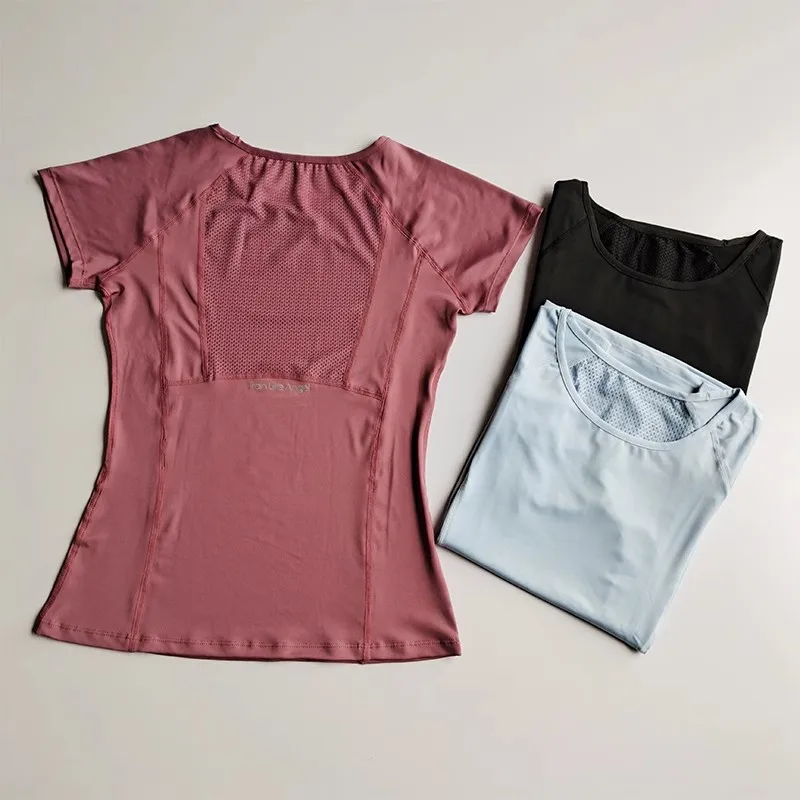 Outdoor Sports Shirt Sportswear Yoga Wear Women's Sports T-Shirt Fitness Clothes Running Yoga Top Female Workout Tops T-shirt