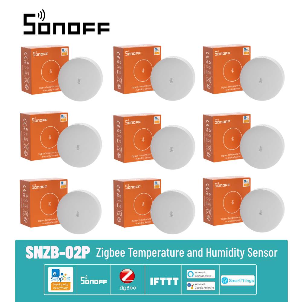 Sonoff SNZB-02P ZigBee เซ็นเซอร์ความชื้นและอุณหภูมิสมาร์ทโฮมเครื่องวัดอุณหภูมิเครื่องตรวจจับทำงานร่วมกับ Alexa Google Home ZigBee Bridge