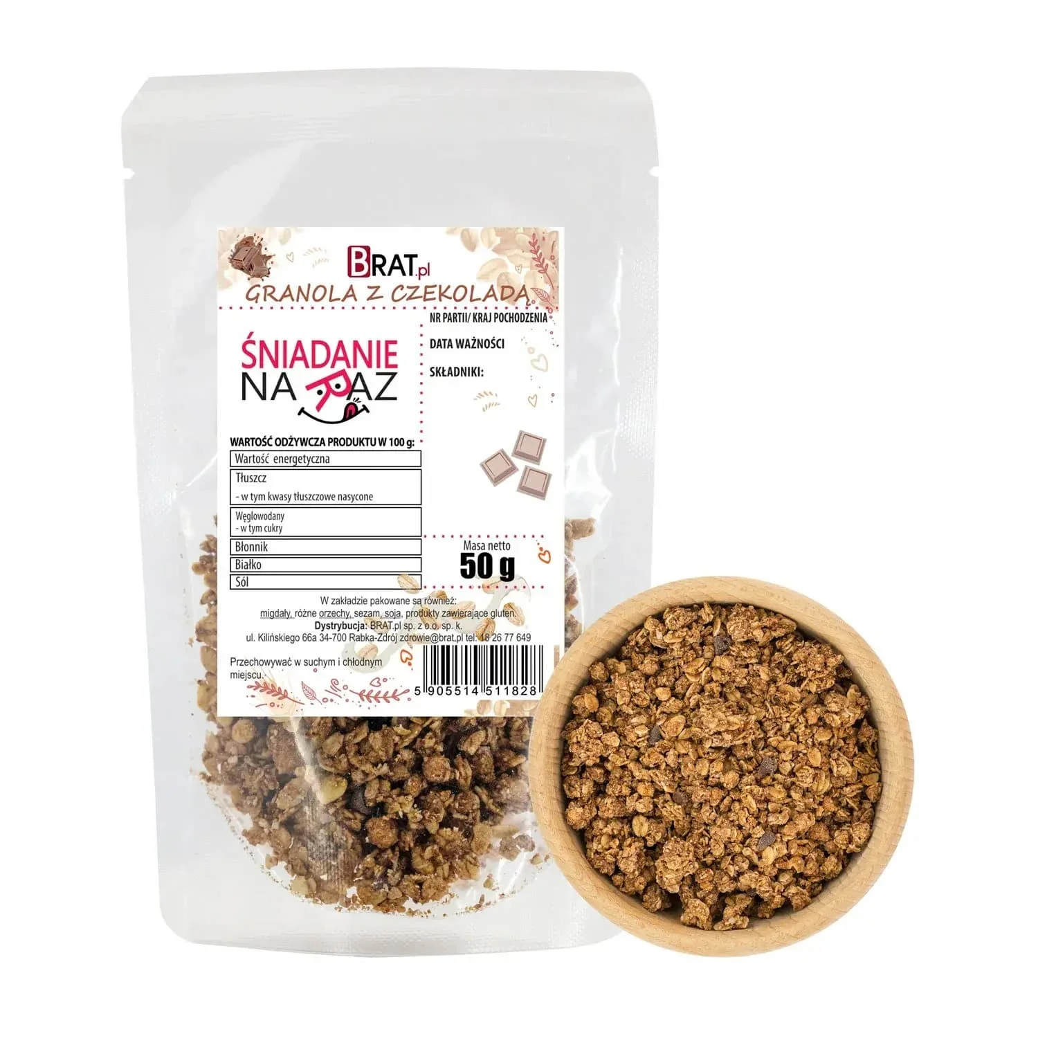 Granola z czekoladą 50g
