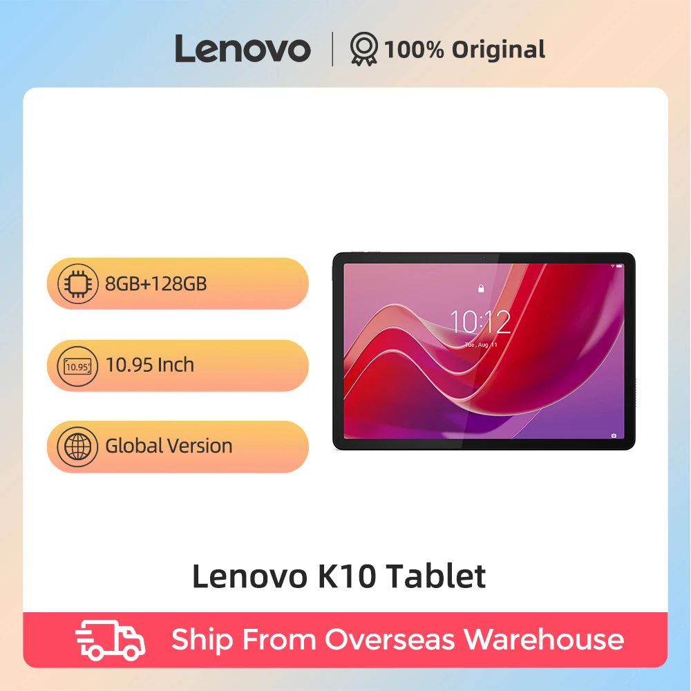 Global Firmware 8GB 128GB CN-versie Originele nieuwe Lenovo Pads Zhaoyang Tab K10 10.95 '90Hz MTK Helio G88 Tabletten 7040mAh