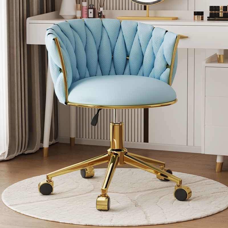 Desk Study Chair Computer Swivel Chair Bedroom Dressing Table Stool Soft Backrest Office Swivel Chair Can Be Raised and Lowered