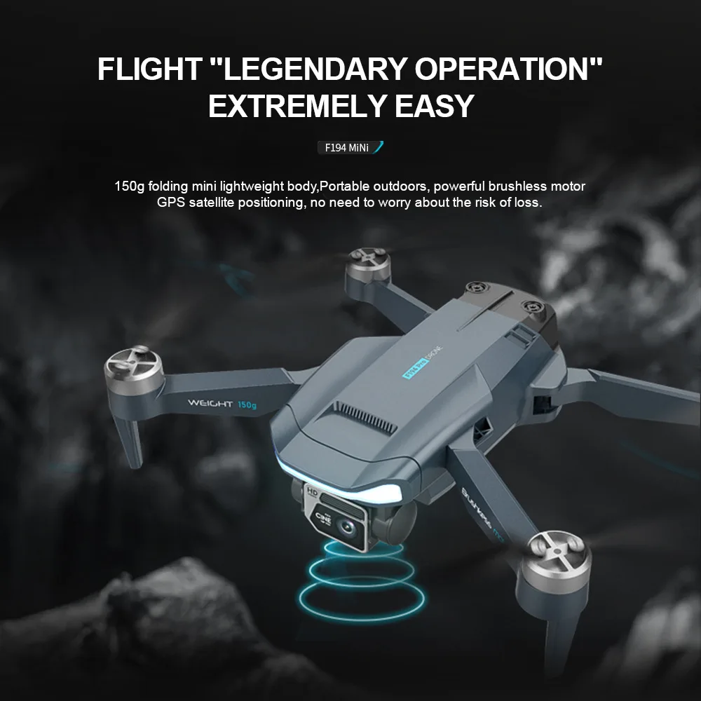 Professional Drone 4K HD กล้องคู่พร้อมตําแหน่ง GPS/การหลีกเลี่ยงอุปสรรคอัจฉริยะและ Optical Flow Hover ของเล่นของขวัญ