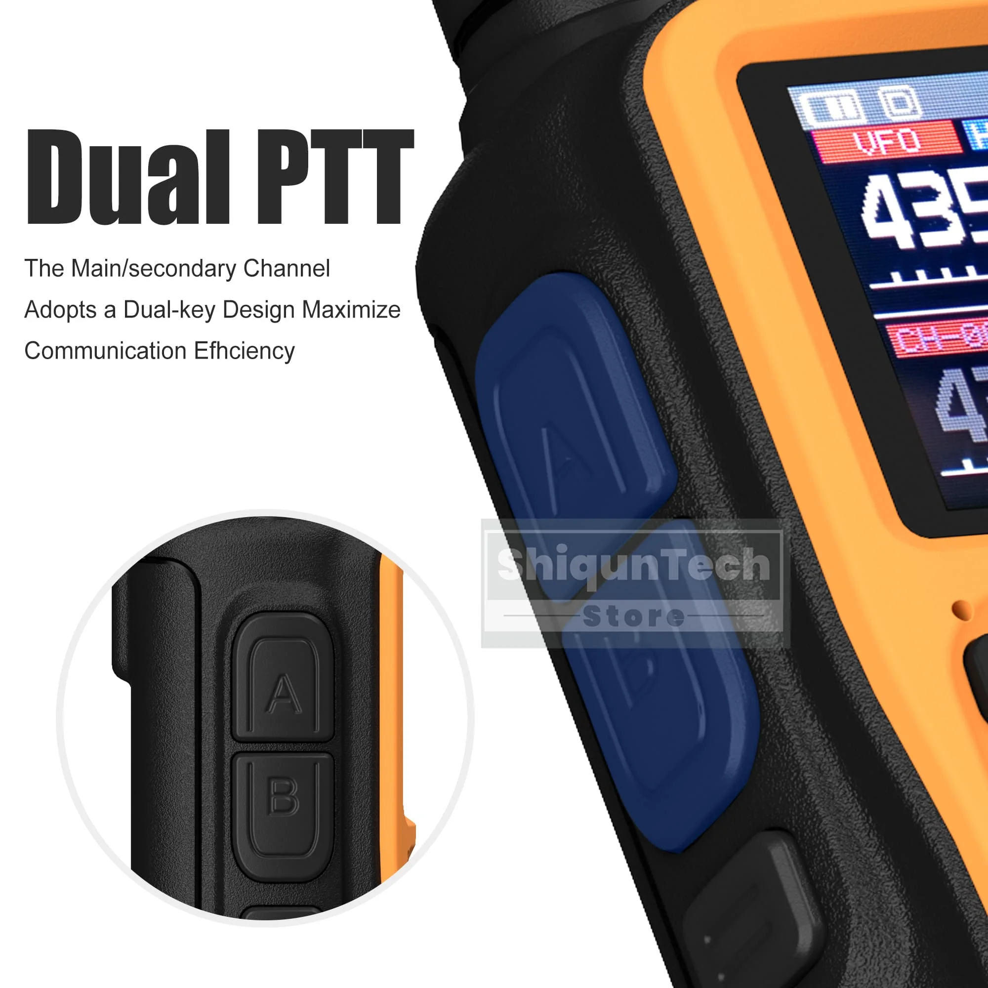 Baofeng UV-5R Mini Walkie Talkie Orange 5R Mini Radio Bluetooth Programmierung 1600mah UHF VHF AM FM Tragbare Gegensprechanlage für Camping