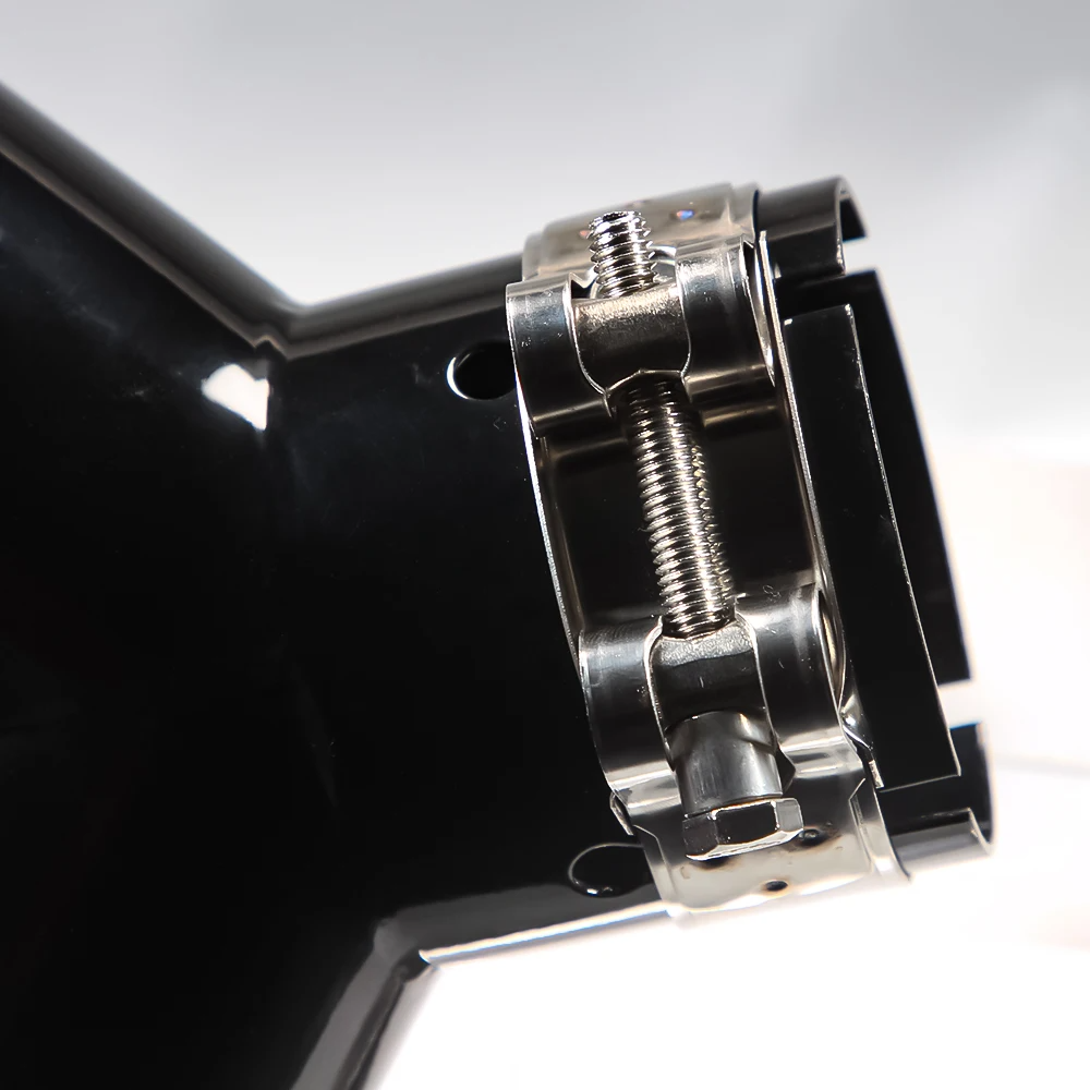 1 Pcs Universal Car Carbon Fibre Tail Throat Silencer Same Length Black Y-Shaped Double Out Twill Glossy Exhaust Muffler Tip