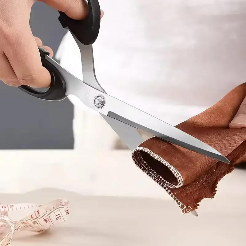 Ciseaux de tailleur en acier inoxydable de 10 pouces, pour tissu, outil de couture professionnel, ciseaux pour vêtements durables