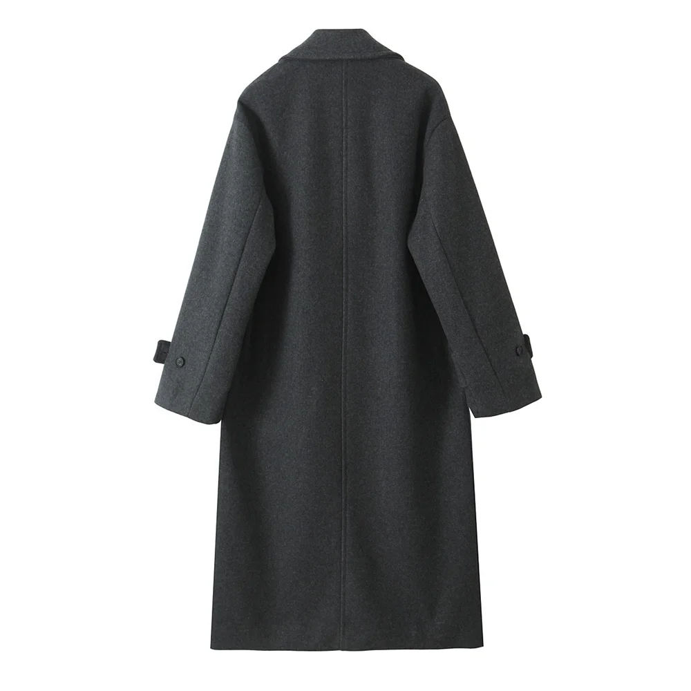 2025 Herbst/Winter neues Produkt: Damen tragen High-End-Freizeit-Langarm mantel mit weichem, lockerem Kragen