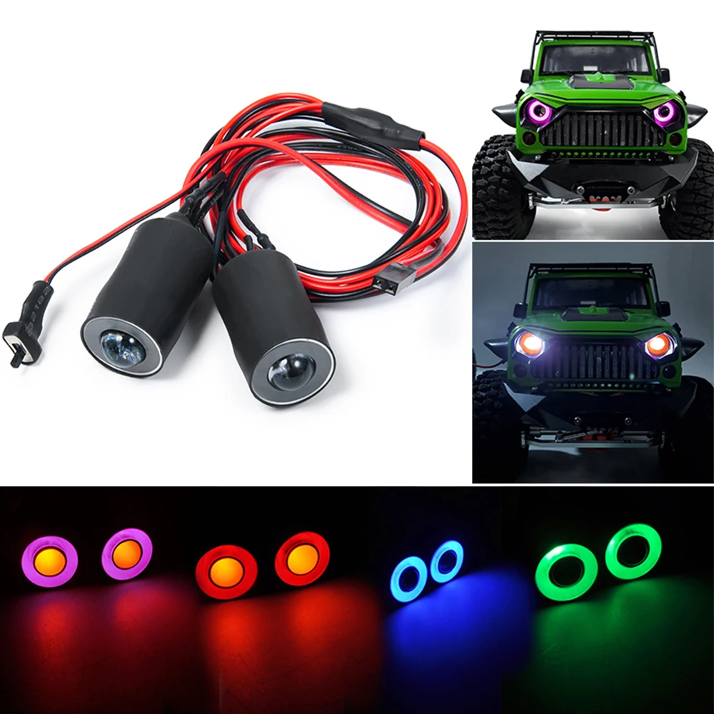 AXSPEED Đa Năng RC Đèn Pha Ô Tô Đèn LED 10/13/17/22Mm 4.2V-6V cho Trục SCX10 Traxxas TRX4 TRX6 D90 Trang Trí Phần