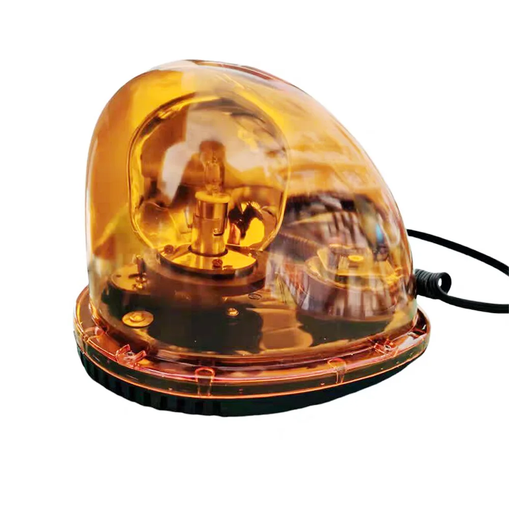 Faro rotante magnetico da 12 V - Spia a goccia ambrata per veicoli di emergenza e sicurezza delle costruzioni