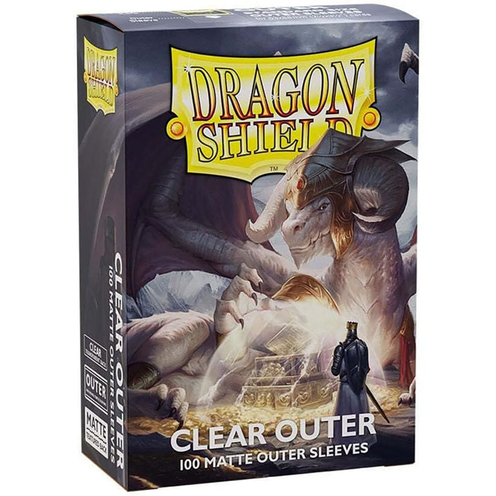 Pkmカード用プロテクターカバー,マットドラゴンシールド,アウタースリーブ,柔らかくて丈夫,マジック互換,クリア,アウター,100個